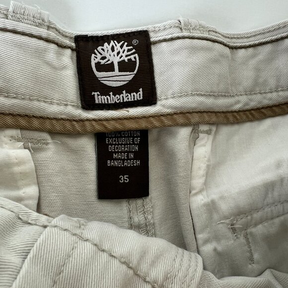 Timberland cotton Shorts Mens light tan size 35 waist - Picture 3 of 5